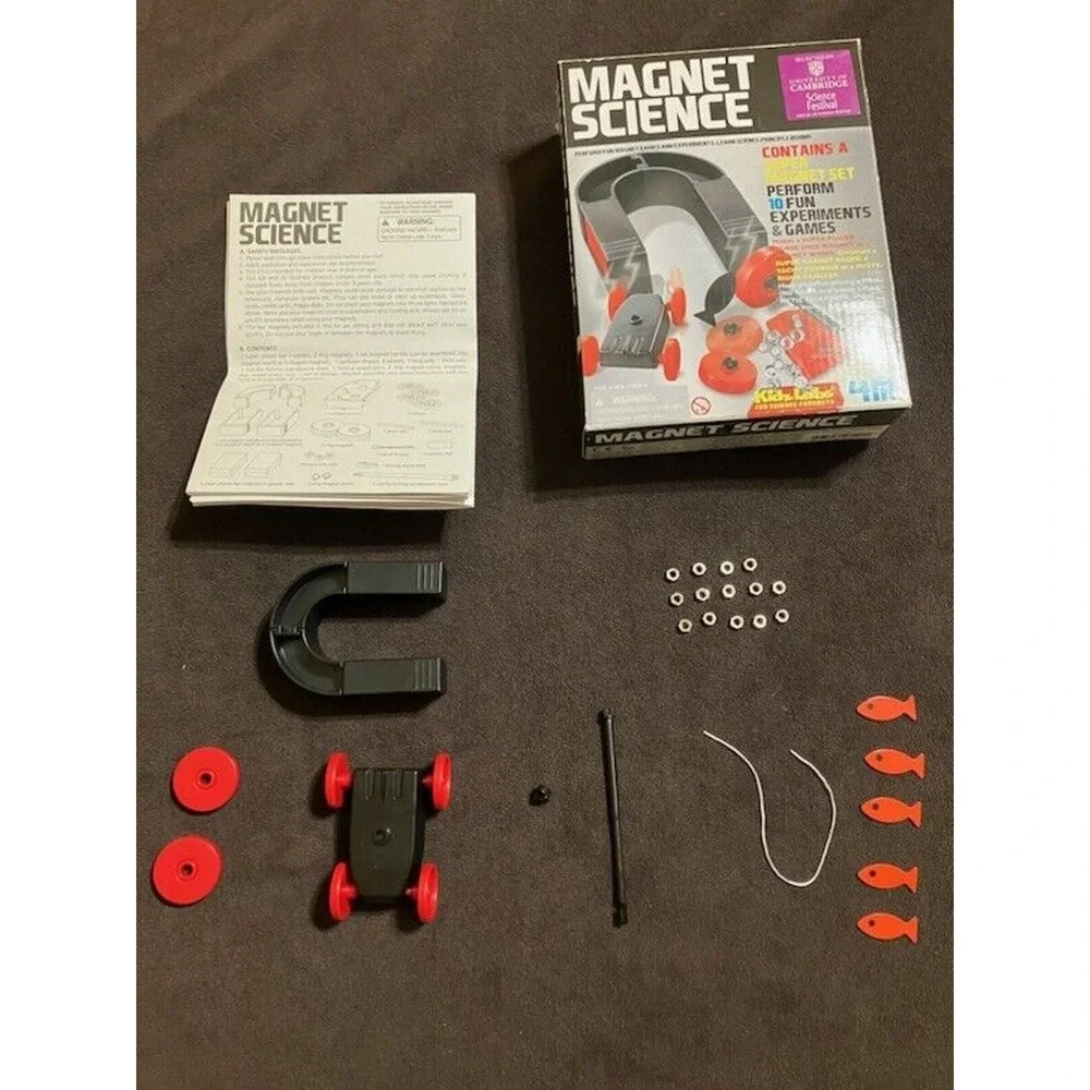 4M Kidz Labs Magnet Science Kit 2 Magnet Books Missing‎ 2 Pieces